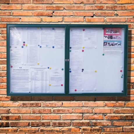 Cyclone 2 Door External Noticeboard with Painted Frame